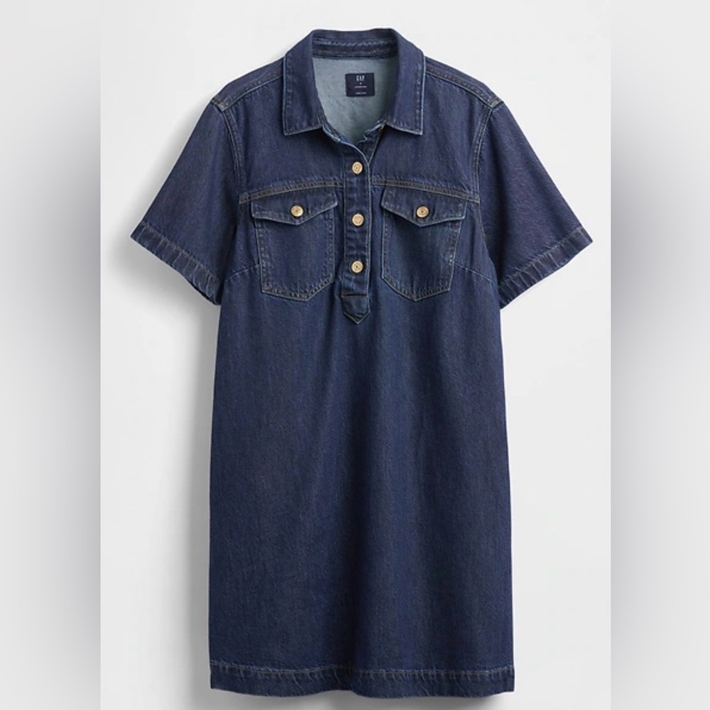 GAP Dark Blue Denim Mini Dress- Size Small